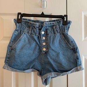 TOPSHOP Petite Denim Shorts Size US 4